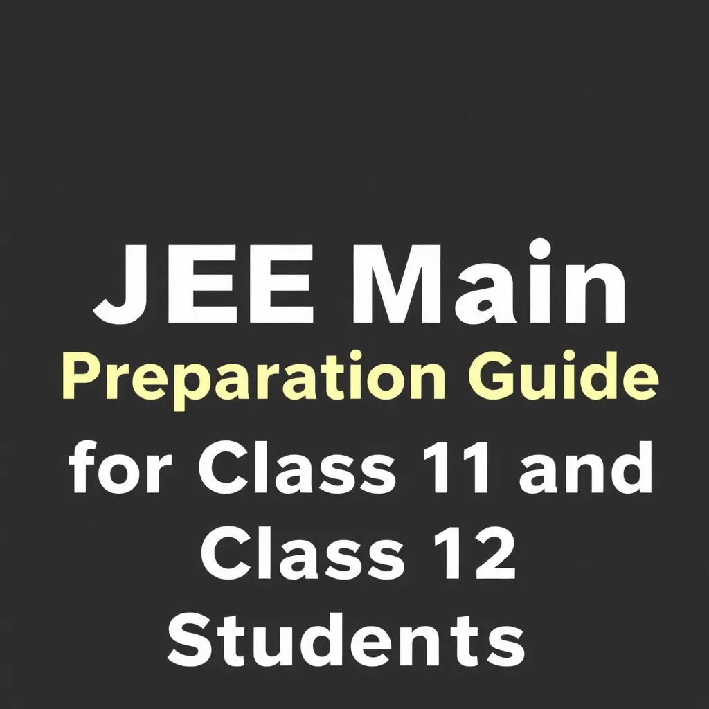 JEE Main Preparation Guide for Class 11 and Class 12 Students